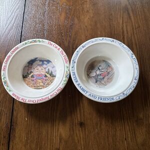 Vintage Kids Bowls Peter Rabbit By Eden and Humpty Dumpty Selandia